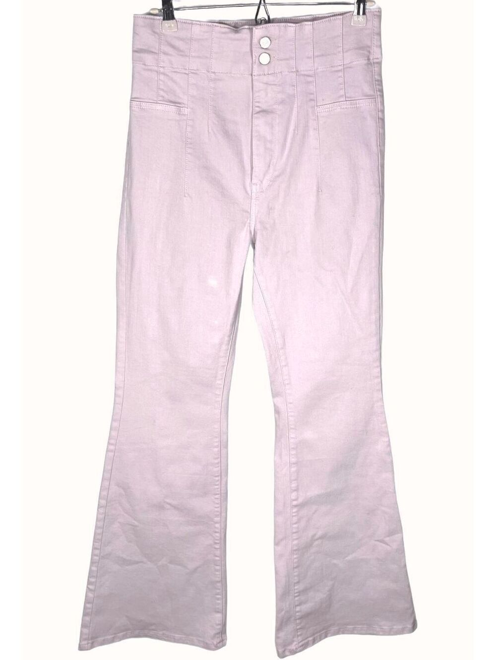 We The Free Lavender High Rise Flare Jeans Boho Pastels Y2K Soft Girl Pants 30